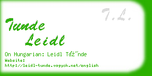 tunde leidl business card